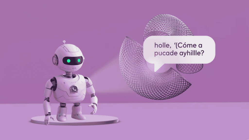 Robot junto al logo de WhatsApp Business representando la integración de IA y plataformas para mejorar el servicio al cliente.